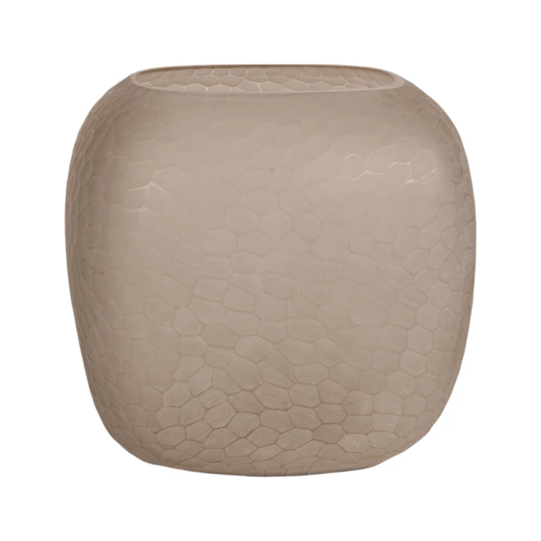 Vaso Pebble - 26 cm - marrone - vetro