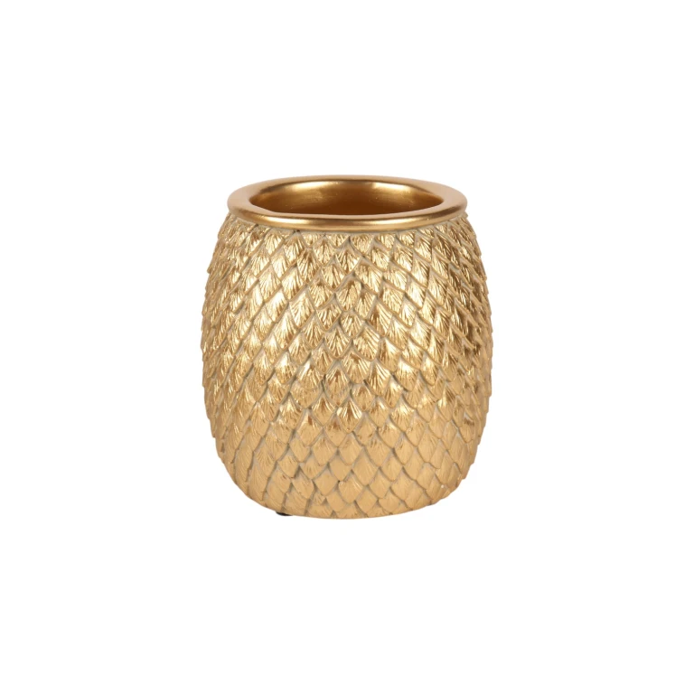 Vaso Scaglie - 9,5 cm - oro - resina artificiale