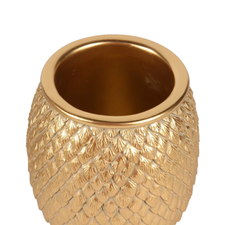 Vaso Scaglie - 9,5 cm - oro - resina artificiale
