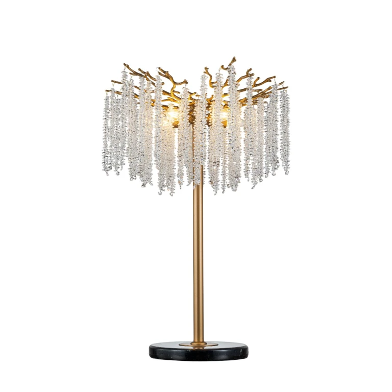 Lampada da tavolo Waterfall - oro - ferro e vetro - 85 cm
