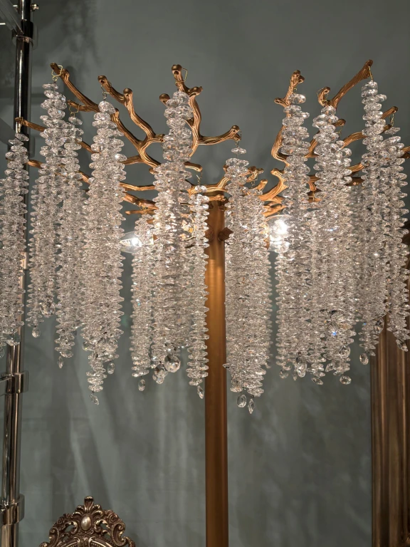 Lampada da tavolo Waterfall - oro - ferro e vetro - 85 cm