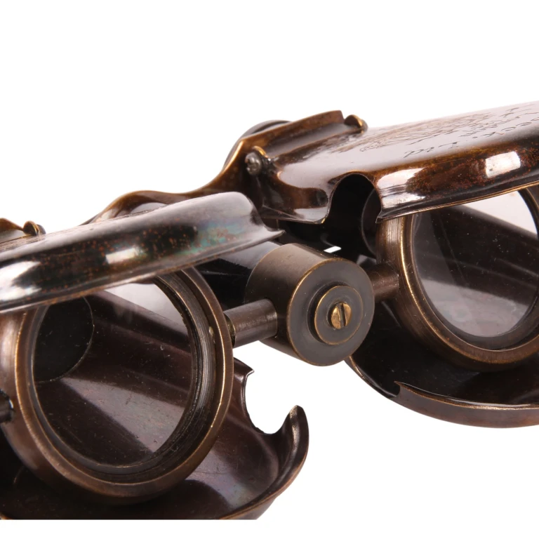 Binocolo decorativo - ottone - oro - 12,5 cm