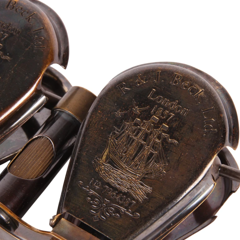 Binocolo decorativo - ottone - oro - 12,5 cm