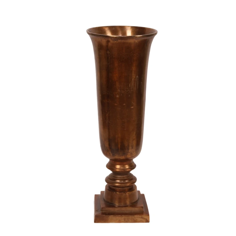 Vaso - 49 cm - bronzo antico - alluminio