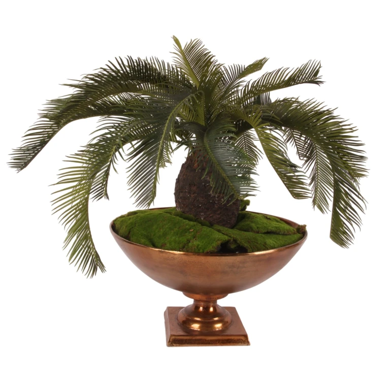 Vassoio decorativo su piedistallo - bronzo antico - 52 cm - 1 pezzo