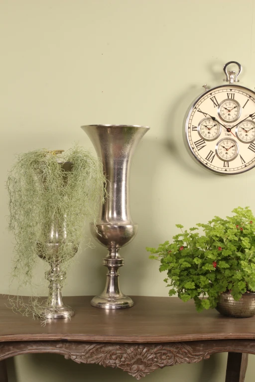 Vaso - 73 cm - argento - alluminio