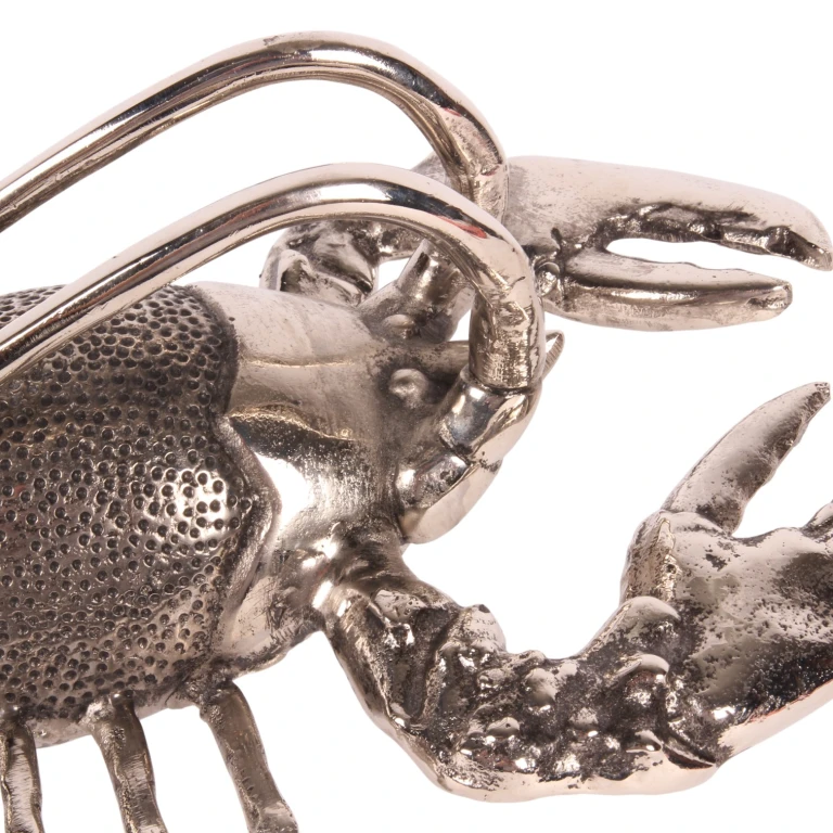Portabottiglie granchio - argento - alluminio - 41 cm - 1 pezzo