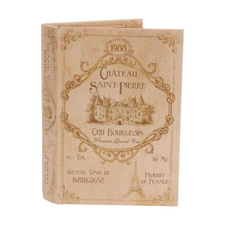 Scatola portaoggetti a forma di libro - 20 cm - verde - ecopelle - 1 pezzo