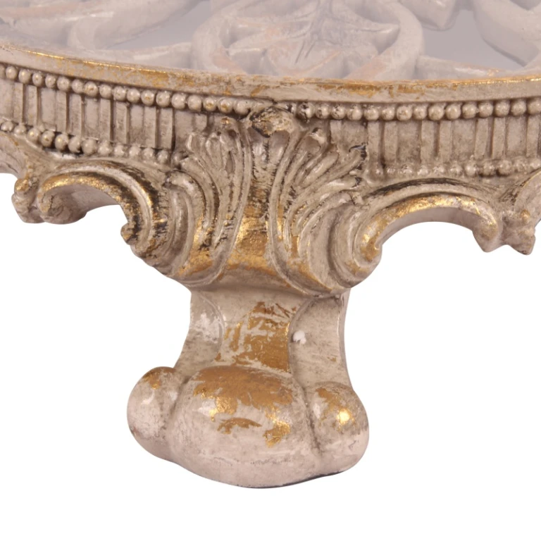 Vassoio per torte 35 cm marrone in resina artificiale - 1 pezzo