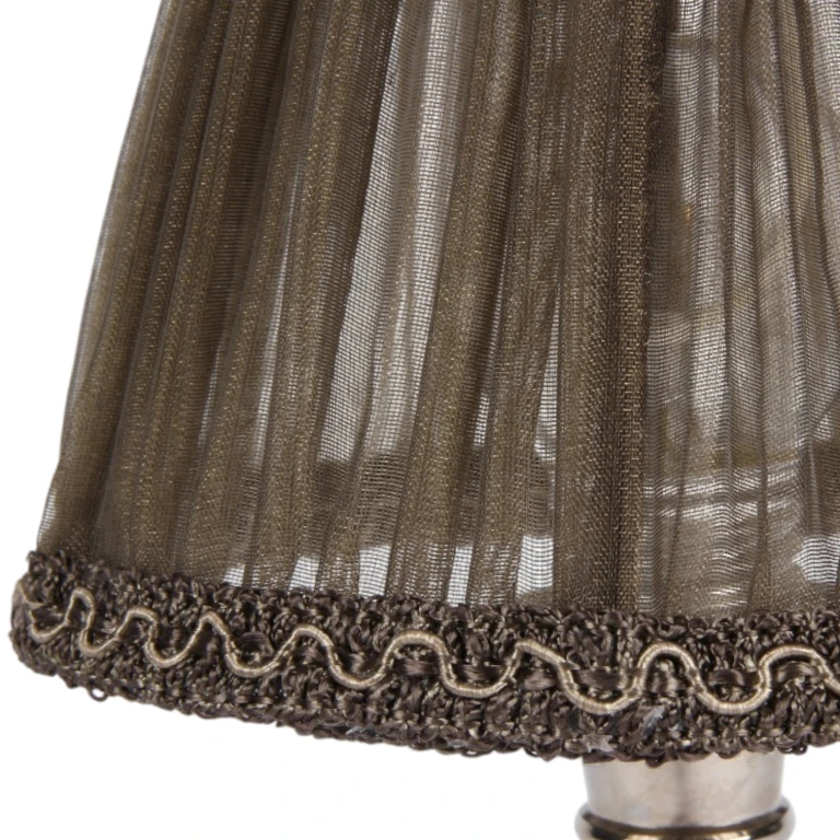 Paralume - 13 cm - marrone - tessuto
