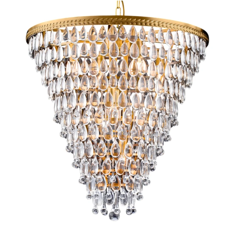 Lampadario in Stile Olandese Kensington 65 cm - Oro - Ferro e Vetro