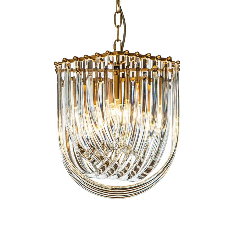 Lampadario in Stile Olandese Chelsea 37 cm - oro - ferro e vetro