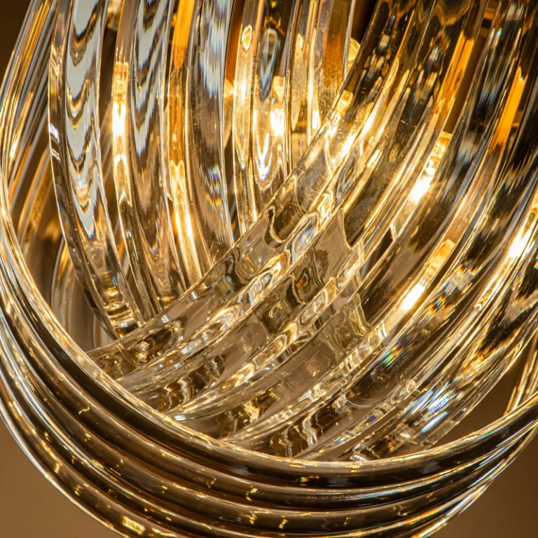 Lampadario in Stile Olandese Chelsea 37 cm - oro - ferro e vetro