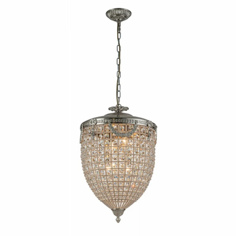 Dutch Style Lampadario Empire - 65 cm - Argento - Ferro & Vetro