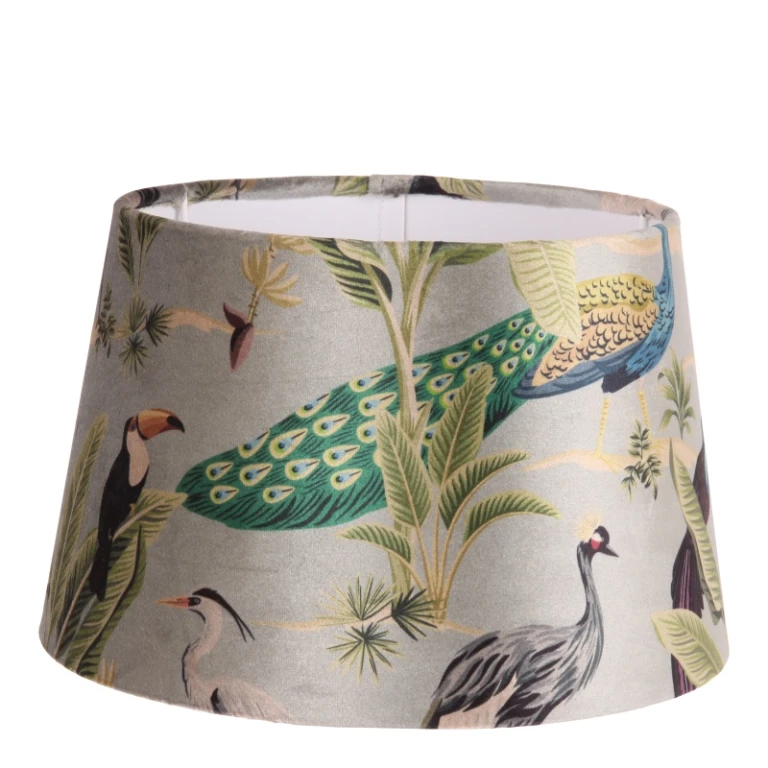 Paralume rotondo - 25 cm - stampa animale beige - tessuto