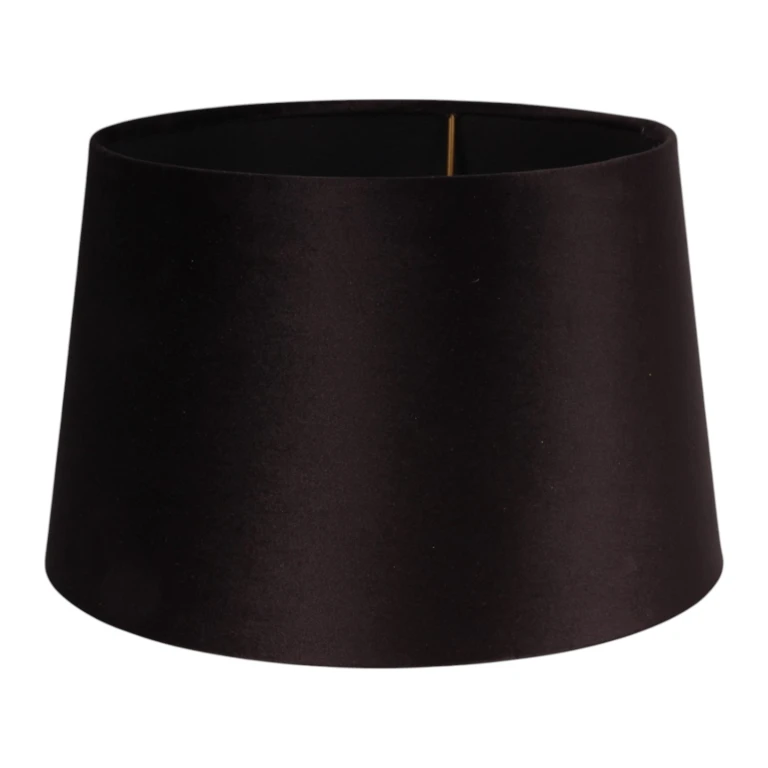 Paralume Rotondo - 30 cm - Nero - Tessuto