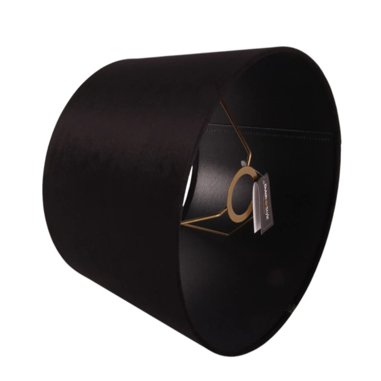 Paralume Rotondo - 30 cm - Nero - Tessuto