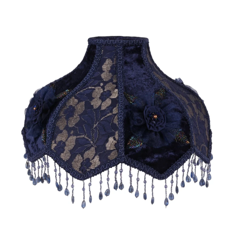 Parabrezza Victorian Dome Scallop - 33 cm - blu - tessuto