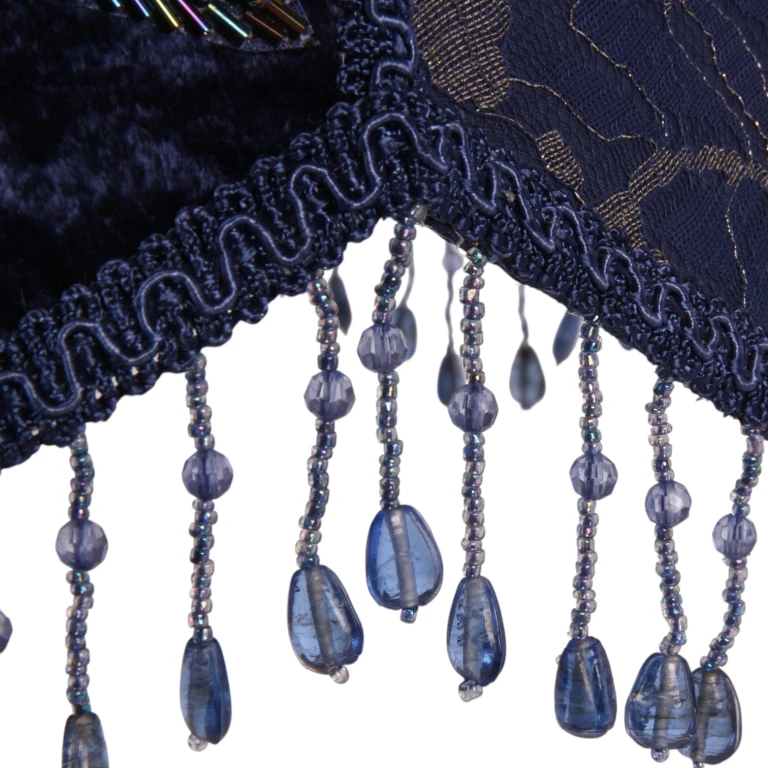 Parabrezza Victorian Dome Scallop - 33 cm - blu - tessuto