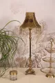 Lampenkap Victorian - 26 cm - goud - stof