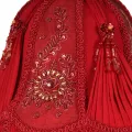Lampenkap Victorian Dome - 26 cm - rood - stof