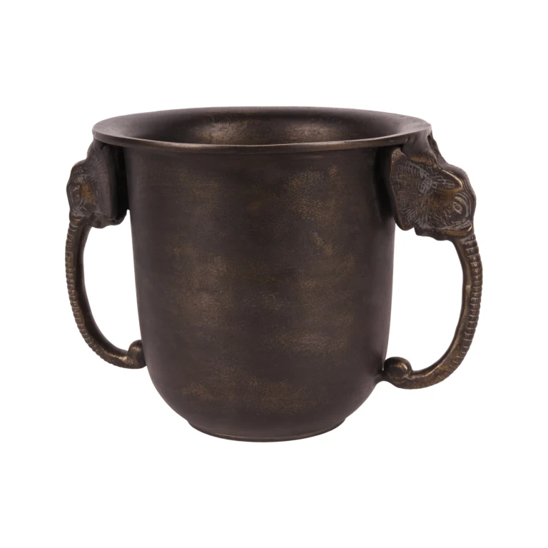 Raffreddatore per vino Elefante - oro antico - alluminio - 20 cm