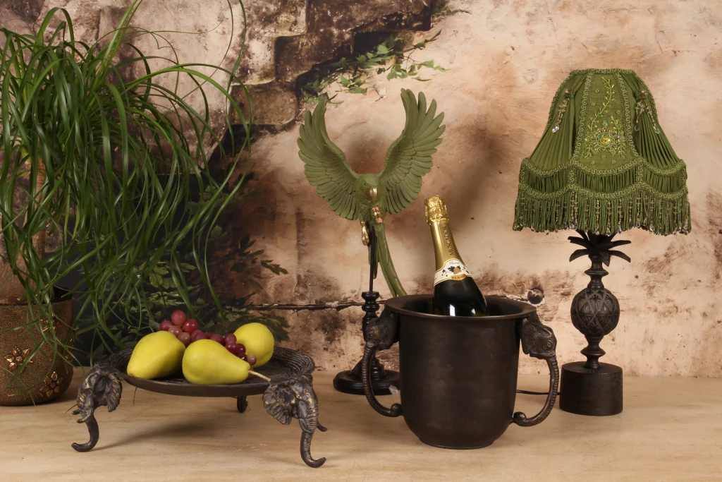 Raffreddatore per vino Elefante - oro antico - alluminio - 20 cm
