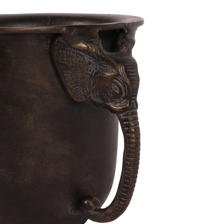 Raffreddatore per vino Elefante - oro antico - alluminio - 20 cm